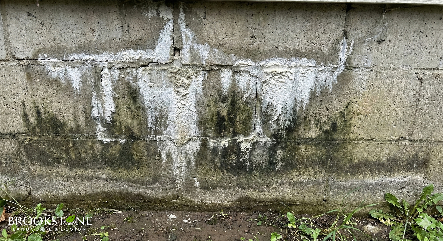 Foundation Staining and Efflorescence - Brookstone Landscape & Design - King County, WA