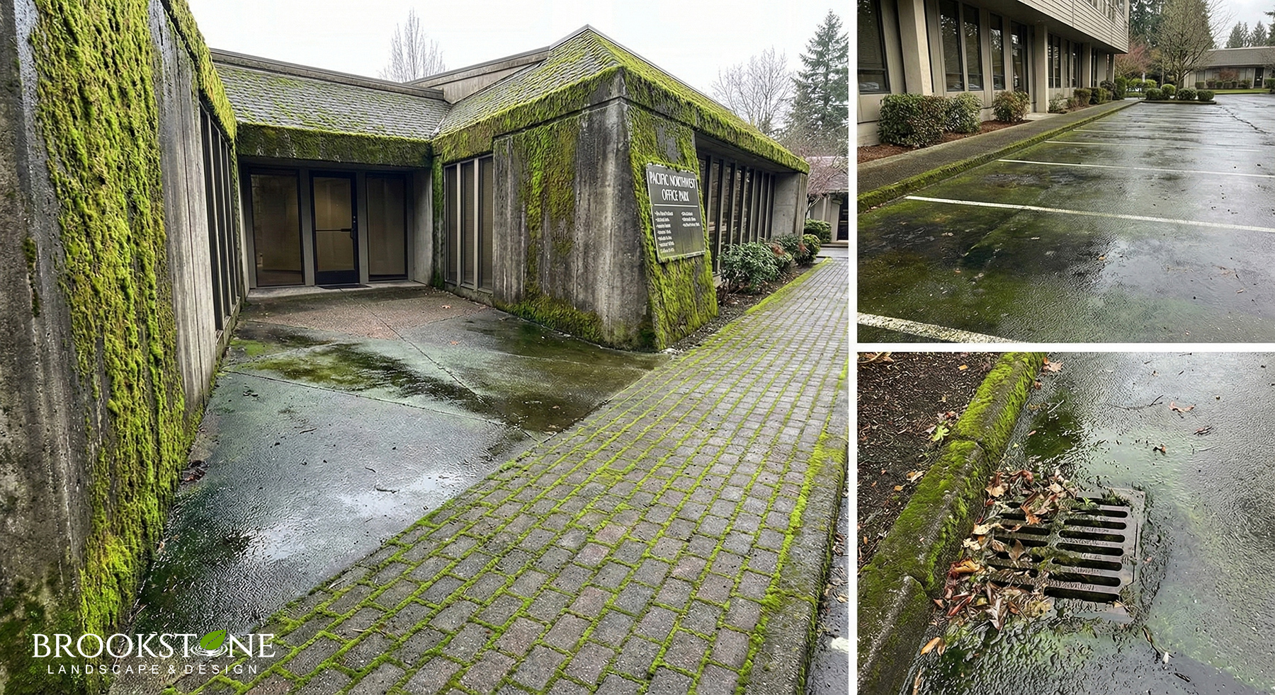 Moss and Algae Growth - Brookstone Landscape & Design - King County, WA