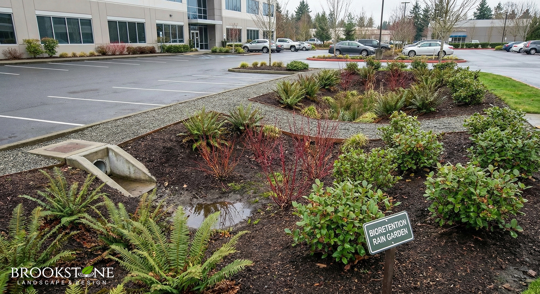 Bioretention rain garden - Brookstone Landscape & Design